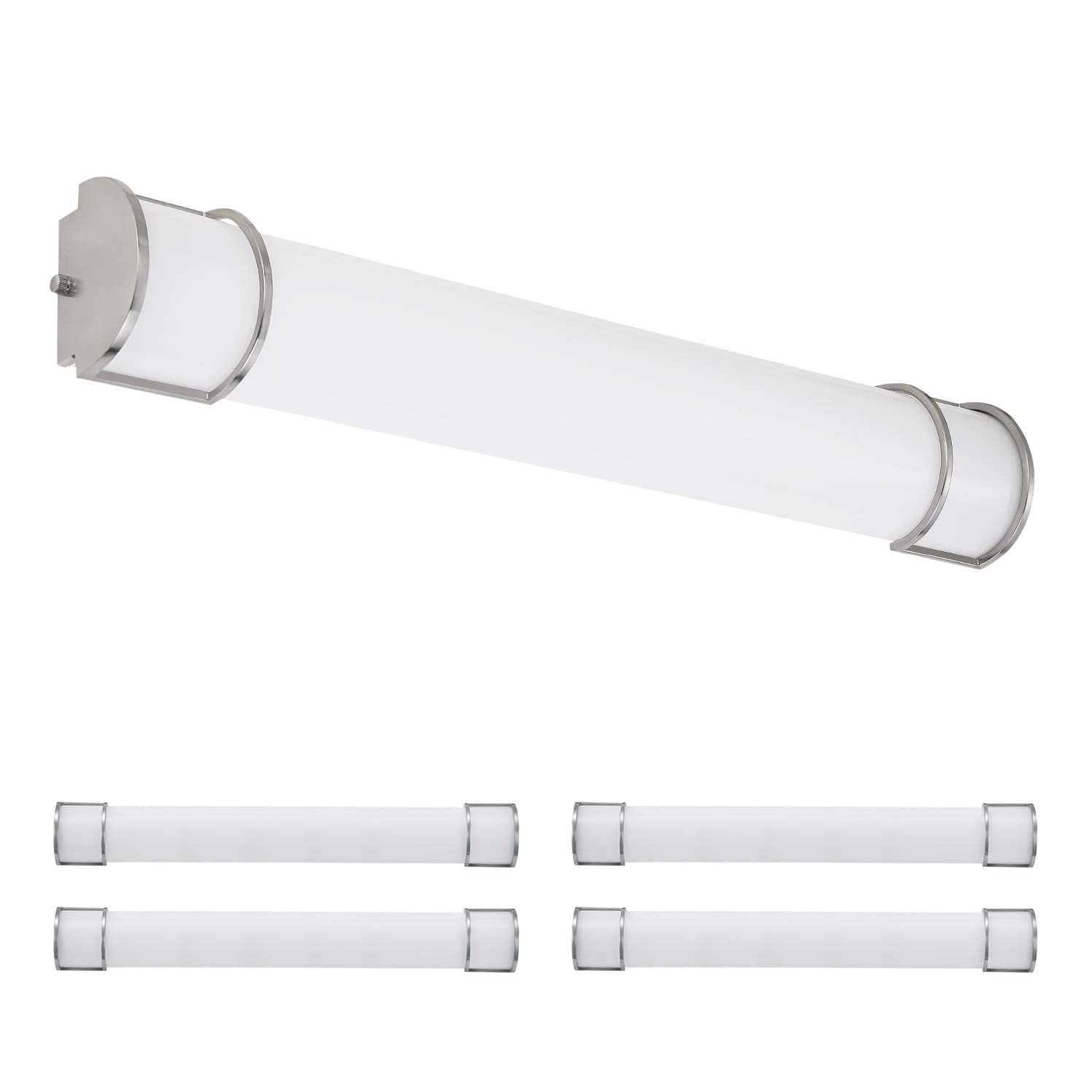 HXYSXHJUO 36 Inch Color Temperature Switchable LED Vanity Light Dimmable Bathroom Wall Fixture 30W 2100 Lm Brushed Nickel Finish Star& ETL Listed