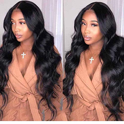 Lace Front Wigs Human Hair Body Wave Natural Color 13x4x1 T Part Human Hair Wigs 100% Brazilian Virgin Body Wave wig 150% Density Pre Plucked with Baby Hair for Women (12 inch, Body Wave)
