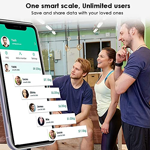 Image of ActiveX (Australia) Savvy Plus Rechargeable Smart Bluetooth Body Composition Scale Weighing Machine | Tracks 13 Body Parameters | Free ActiveX App | 1 Year Warranty