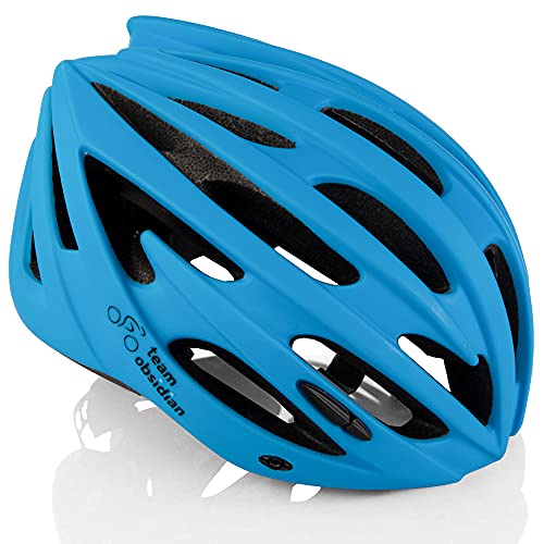 TeamObsidian Bicycle Helmet - for Adult Men and Women - Model G1342 - Color Blue - Size M/L 58cm-62cm
