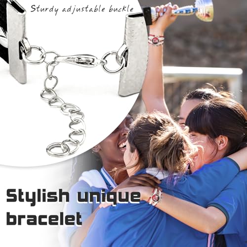 Image of Gymnastics Bracelets for Girls Gifts for Teen Girls,Teams Initial Charm Jewelry,Sport Ballerina Birthday Christmas Gifts