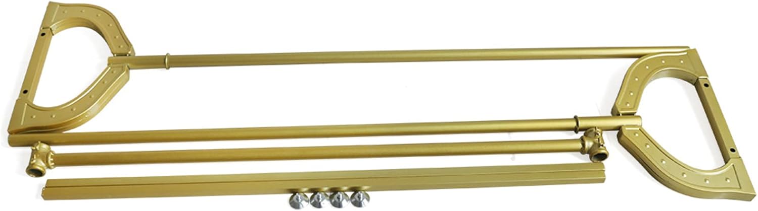 DNYSYSJ Gold Clothing Rack, Metal Clothes Display Garment Rack with Bottom Shoes Shelves Clothing Hanger Wedding Organizer Industrial Dress Display Holder for Retail Store Home Office (Single Bar)
