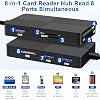 Sony Memory Stick pro Duo Adapter Reader - 8 in 1 SD/TF/MS/CF/XD Card Reader for USB-C Device, USB C Multi Memory Card Reader with 3 USB 2.0 Ports, XD Picture Card Reader