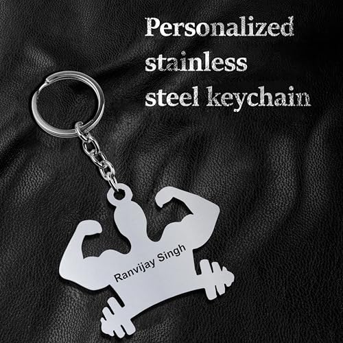 Image of SAVRI Personalized Keychain with Customized Name Engraving | Stainless Steel Round Professional Keychain