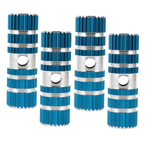 JUMPLAWN 2Pair Blue Aluminum Alloy Bike Cylinder Foot Pegs Pegs for Mountain Bikes Quick Release Axle Compatible Durable Accessory for Cycling Enthusiasts