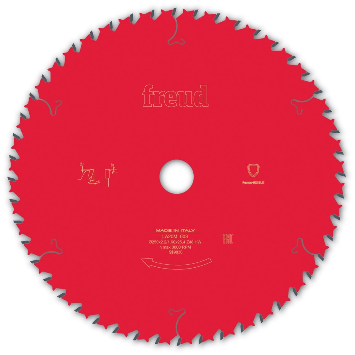 Freud (BOSCH Group) F03FS00756 Circular Sawblade - Wood - 10" / 250mm, Number of Teeth 48
