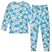 White Daisies Blue Toddler Boys Girls 18M Tee and Pant 2-piece Set Cotton Clothes Fall Outfit