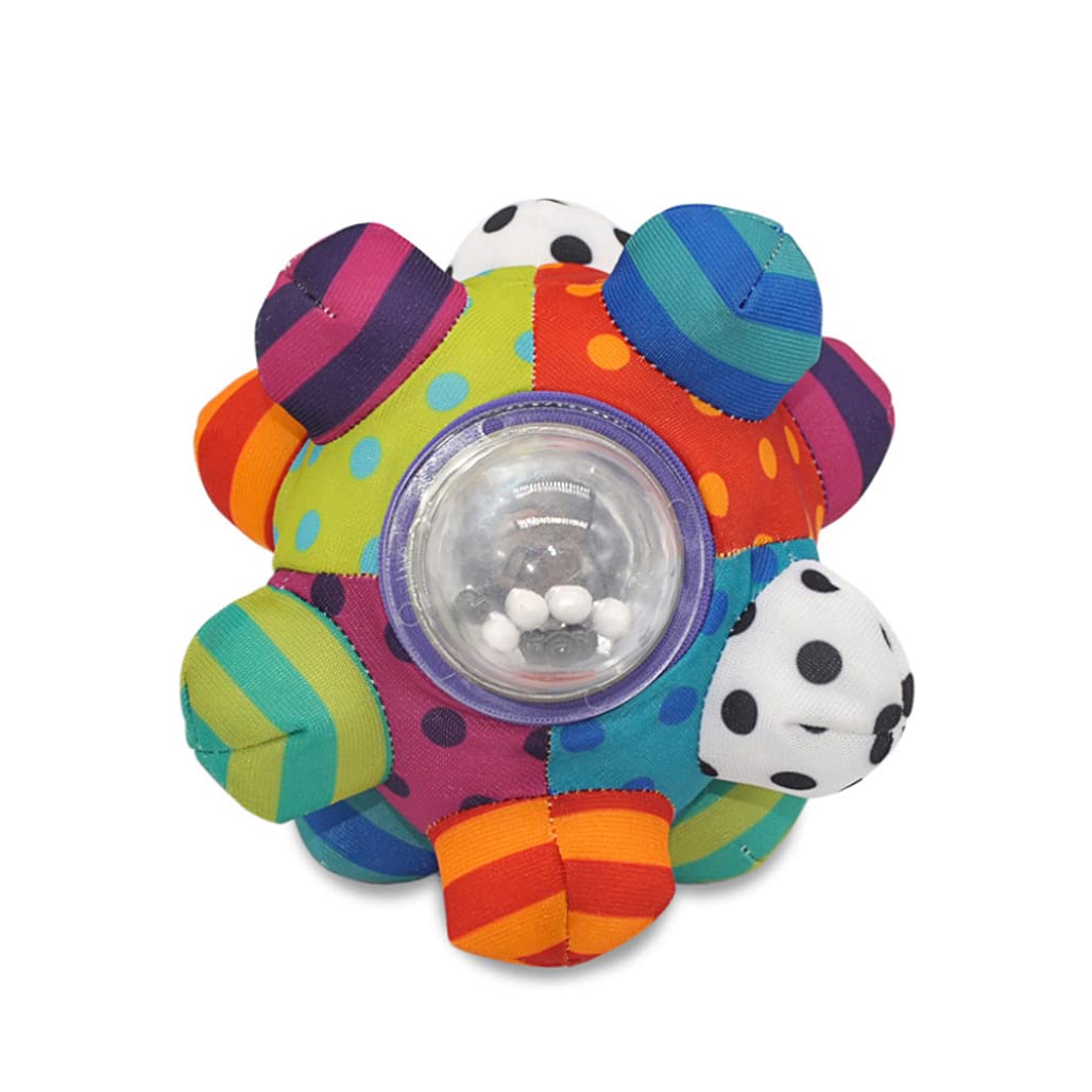 Wxyestna Baby Toys Colorful Bumpy Rattle Ball Baby Rattle Bell Toy Learning Developmental Toy for Infants