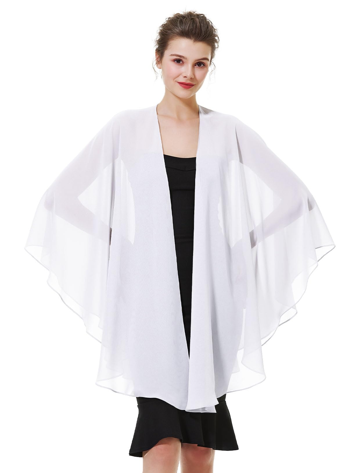 BEAUTELICATE Chiffon Shawl Bridal Wedding Wrap Long Evening Scarves Scarf