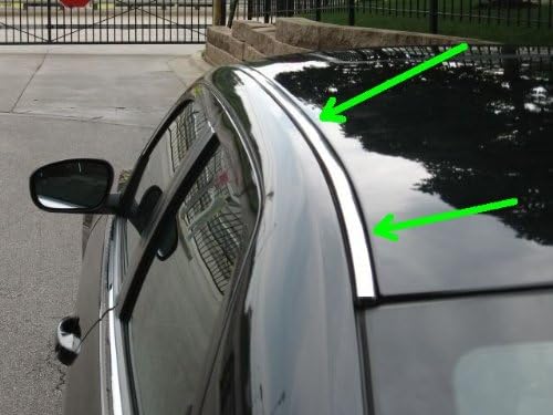 Miniatura 5 de Compatible con Chrysler 300 300C 2005-2010 molduras de techo cromadas 2 piezas 2006 2007 2008 2009 05 06 07 08 09 10 SRT8 SRT-8 Limited Touring