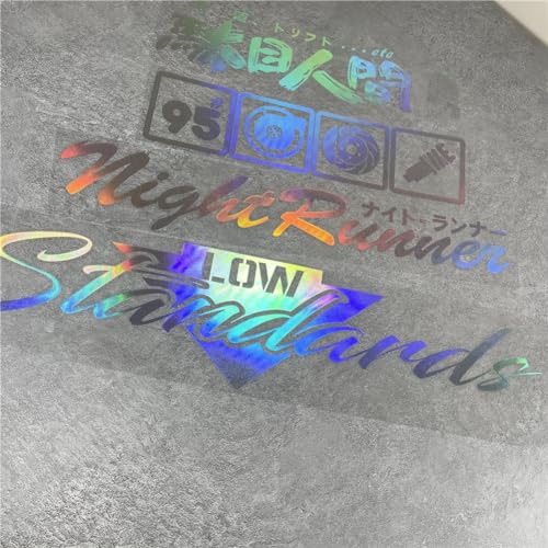 Image of Car Stickers for Night Runner Low Standards 95# Turbo Decal Auto Rear Windshield Window Tape 1 Set (Laser)