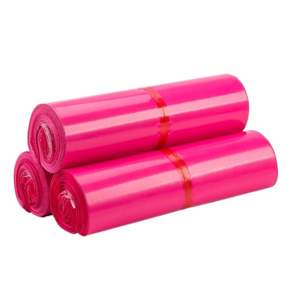 Buste per spedizioni, Sacchetti for corriere espresso in plastica PE rosa opaco, 100 pezzi, autosigillanti, monouso(30x42cm)