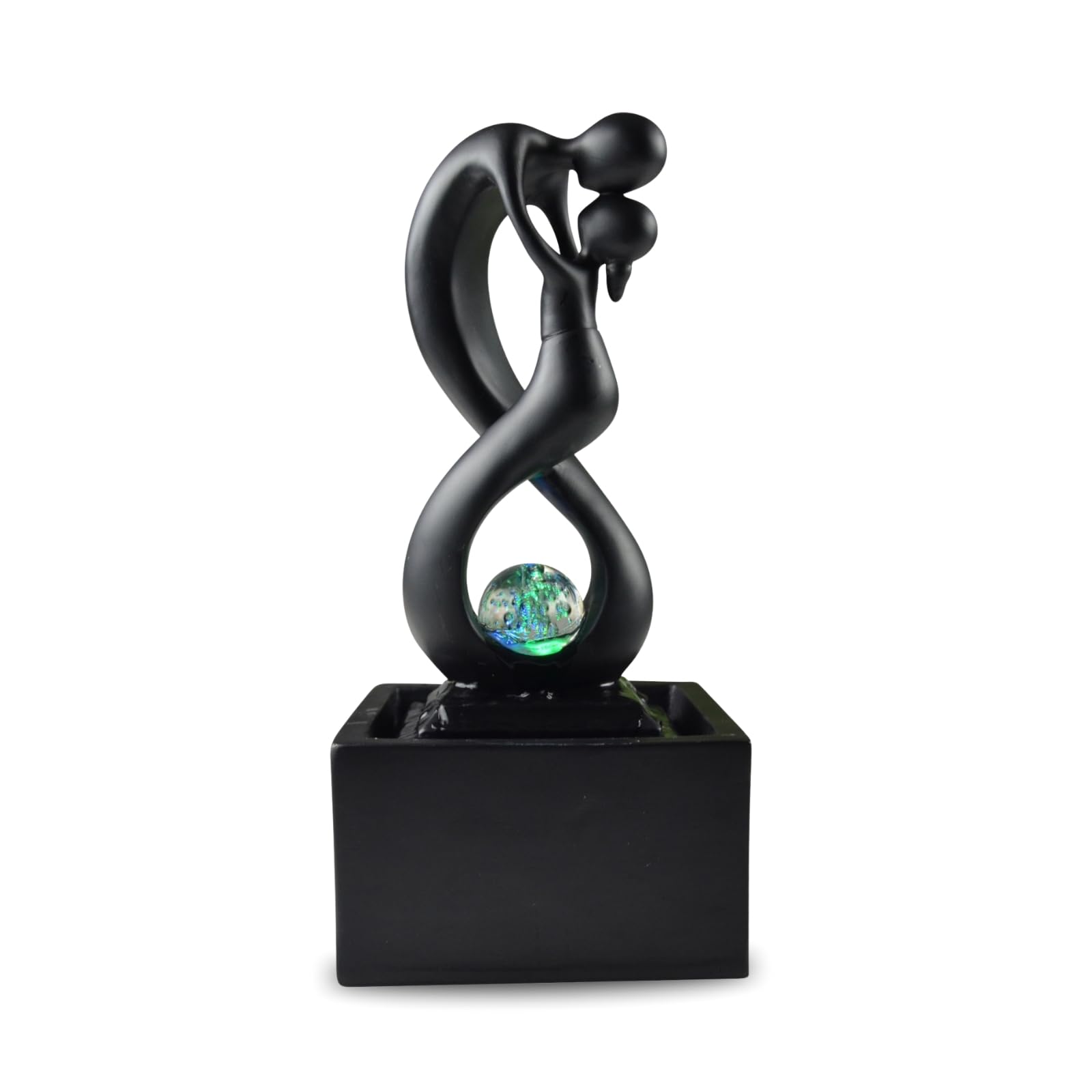 Zen'Light SCFR19-C8 - Fontana interna in poliresina, 14 x 14 x 31 cm, colore: Nero