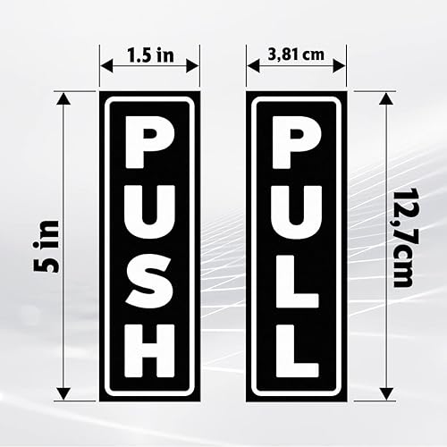 Miniatura 2 de GOLEEX Divertido letrero de vinilo para puerta de 1.625 x 5 pulgadas, paquete de 10 calcomanías de vinilo negro y gris para puertas de vidrio, para