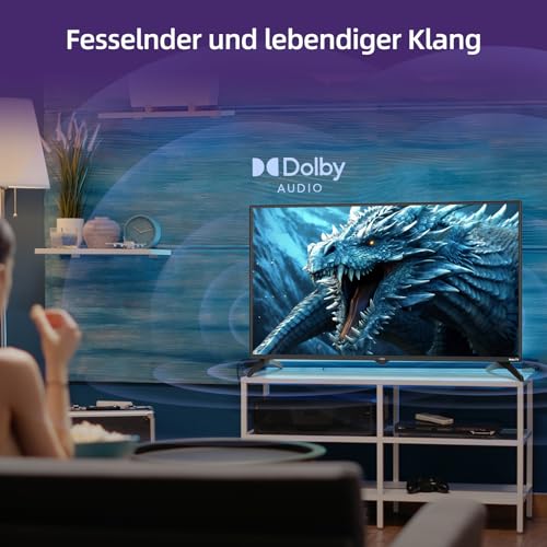 CHIQ L32G5NV 32 Zoll Roku TV, Smart TV, HD HDR10, DVB-T2/T/C/S/S2, Multi-Entertainment, Dolby Audio, Mobile Steuerung, Sprachassistent, BBC, Disney+, 2.4&5G WiFi, USB 2.0, Schwarzer Rahmen Neu – Bild 7