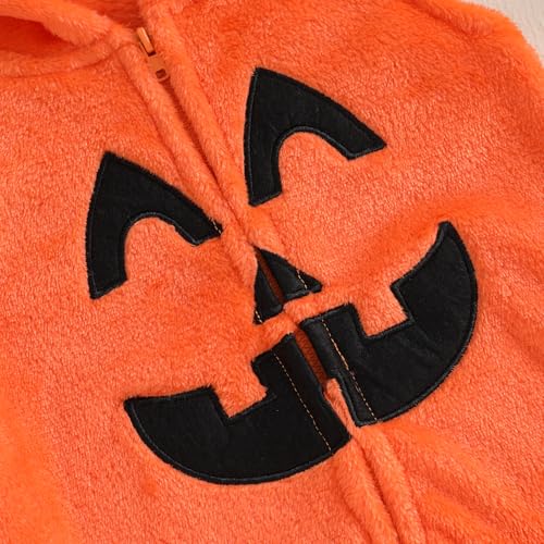 Disfraz de bebé calabaza sin mangas con capucha y calentadores miniatura 6