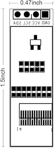 Miniatura 4 de 2 unids 0.91 OLED I2C módulo de pantalla IIC 0.91 pulgadas I2C SSD1306 LED DC módulo azul I2C LCD 128x32 controlador de pantalla compatible con OLED