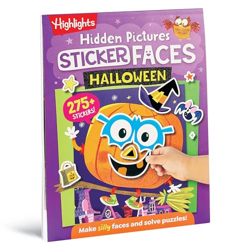 Hidden Pictures Sticker Faces: Halloween: Halloween Crafts Activity Book with Pumpkin Faces and Over 200 Silly Make-A-Face Stickers, Halloween Gift for Kids Ages 36