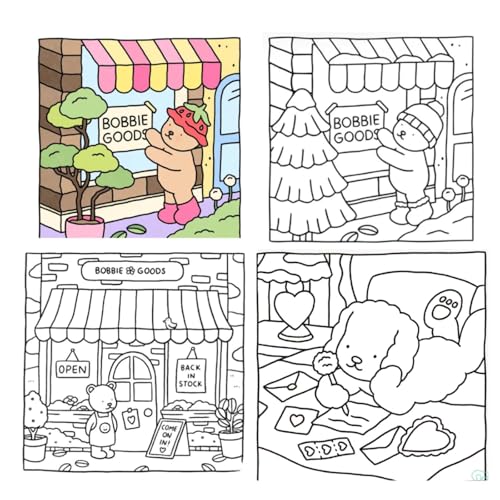 Caderno Livro de Colorir Bobbie Goods, 50 Folhas, Tamanho A5, com Folha de Acetato, Coloring Book, C