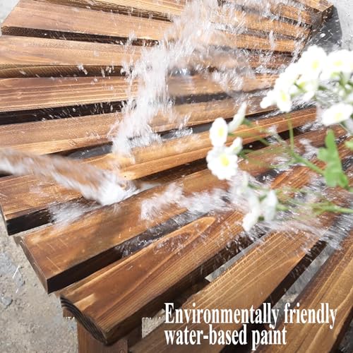 Banc de jardin courbé jaune résistant aux intempéries pour terrasse