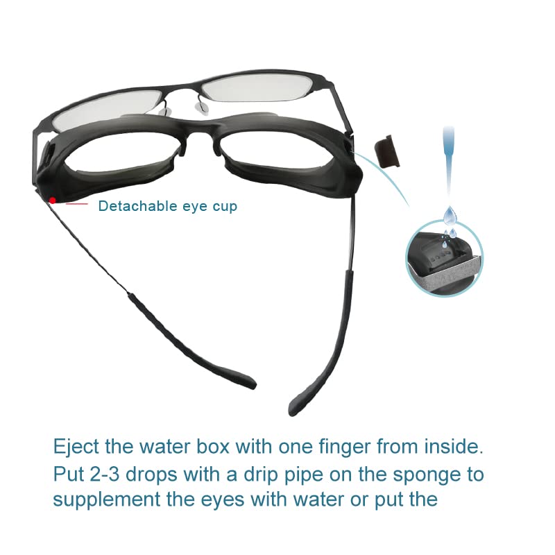 Image of Dry Eye Relief Eyeglass, Blue Light Blocking Moisture Chamber Goggles with Stainless Steel Frame Anti-Pollen&Allergens