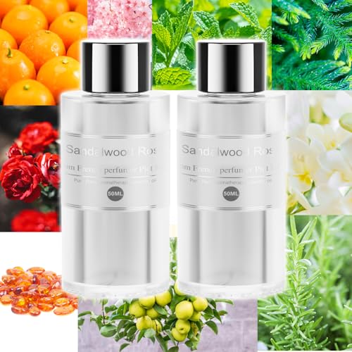 Image of Amor Lyris 2 Packs Essential Oil Refill for Smart Car Air Freshener, 3.5OZ Car Diffuser Refill, Aromatherapy Perfume Refill Can be Used for 4-8 Months, Made with Natural Plant Extracts, Rose