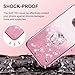 RTYQXK for Samsung Galaxy S7 (Not Fit S7 Edge) Phone Case,for Mobile Phone Case for Women and Girl, Glitter Butterfly Floral TPU Protective Cover with Kickstand+Strap for Samsung S7 (Pink)