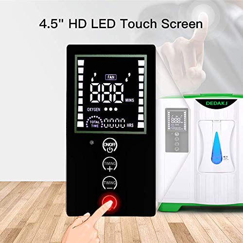 Image of DE-2AW 2L Portable Lightweight Oxygen Concentrator with inbuilt Nebulizer , Green, White
