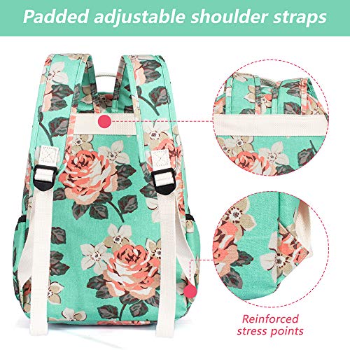 Leaper Floral School Backpack For Girls Travel Bag Bookbag Satchel Water Blue #TOP3