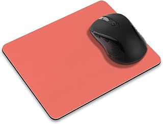 FINCIBO Non-Slip Rectangle Mousepad, Solid Peach Blossom Pink Mouse Pad for Home, Office and Gaming Desk
