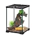 REPTI ZOO Mini Reptile Glass Terrarium,Full View Visually Appealing Mini Reptile Glass Habitat