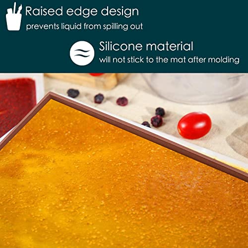 OSHLANT Packung mit 6 Dörrautomaten aus Silikon, quadratische Dörrschalen, antihaftbeschichtet, für Fleisch, Gemüse, Obst, Lebensmittel-Trocknermatte – Bild 6
