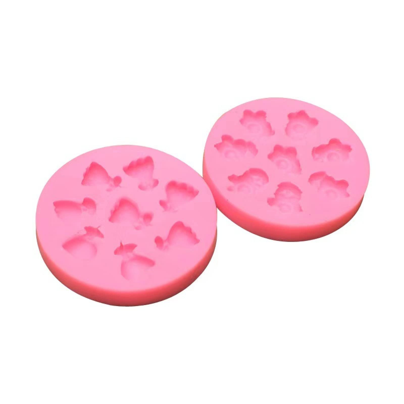 Fondant Mold Two Flower Florets Petunia Shape Silicone Fondant Mold Chocolate Cake Decoration DIY Glue Jewelry