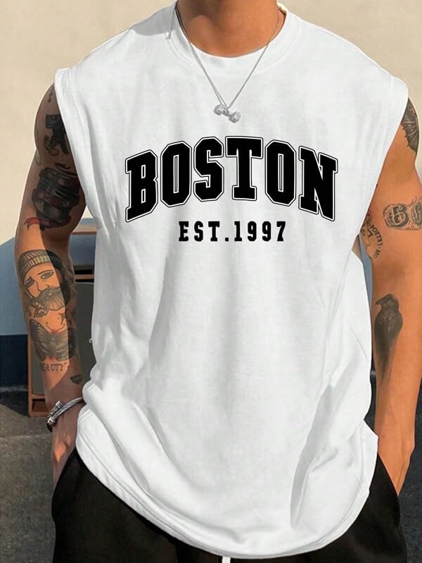 Image of The Modern Soul Men Cotton Blend Athletic Gym Tank Tops Sleeveless Sports Vest