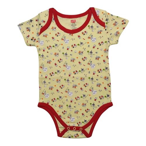 Image of LuvLap Baby Boys & Girls 100% Cotton Half Sleeve Romper /Bodysuit, Pack Of 3
