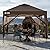 CROWN SHADES Gazebo 10x10, Pop Up Gazebo with Mosquito Netting, Screen Tent with 4 Ropes, 8 Stakes, 4 Sandbags and Wheeled Storage Bag, Canopy for Patio & Backyard, Coffee