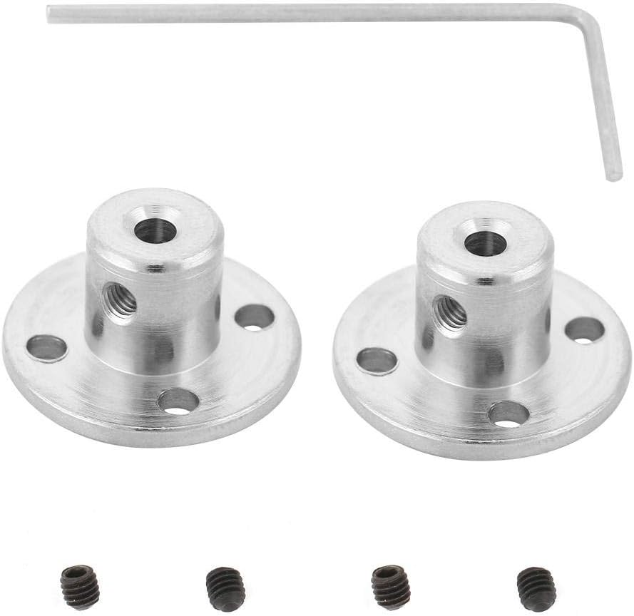 DEWIN 4pcs/set M3 Rigid Flange Coupling Motor Shaft Coupler Connector,ID 3mm, OD 10mm
