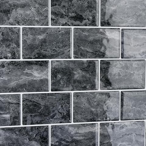 CRE8TIVE Grey Subway Peel and Stick Tiles Cover