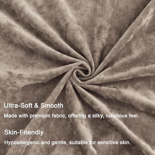 LR Rocaloca Greek Velvet Throw Pillow Covers Set of 2 20x20 Luxury Soft Solid Pillow Covers for Living Room Bedroom Yard,Brown by LR Rocaloca - Used condition - Image 2