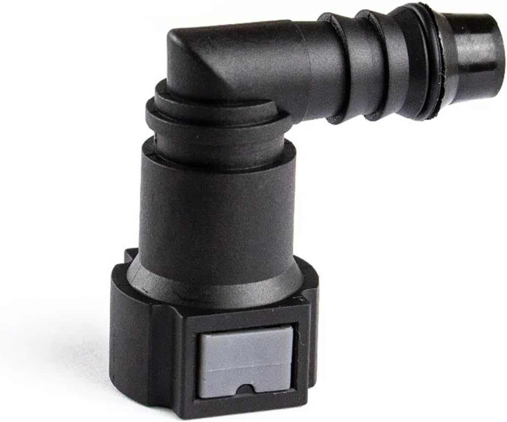 9.89 ID10 Car Curved Fuel Line Quick Connector Pipe Fuel Quick Connector Compatible with Peugeot BMW Benz Hose Connector(9.89 ID10 Male)