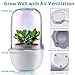 Venus Fly Trap Terrarium Pot with Timer Grow Light&Fan,Plant Terrarium kit for Moss&Cactus,Smart Planter for Carnivorous Plants&Butterwort,Valentine Birthday Gifts for Women Garden Lover(no Plant)