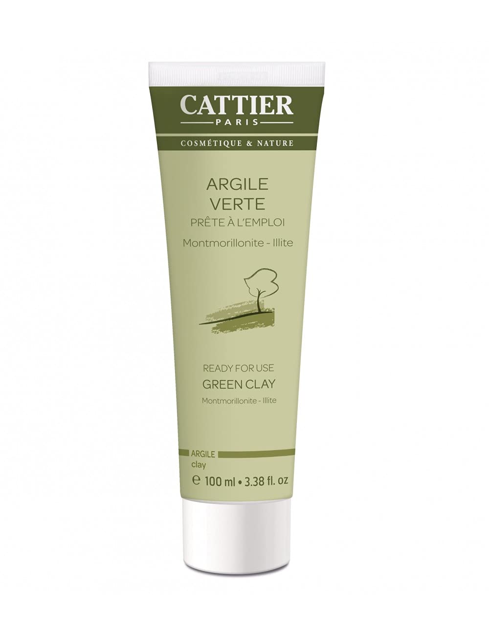 Cattier Green Clay Mask Ready for Use with all Natural Ingredients 100 Ml