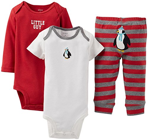 Ensemble body pantalon coton naissance vêtement bébé garçon motif pingouin