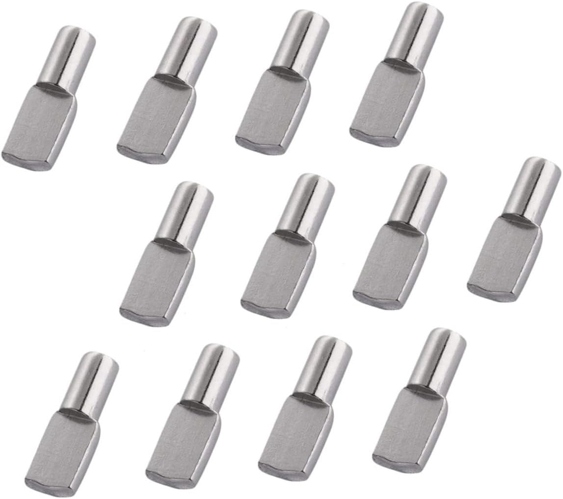 150Pcs Shelf Support Pegs Silver Cabinet Board Pins for Shelves 6mm Adjustable Bracket Clips for Kitchen and Furniture Storage
