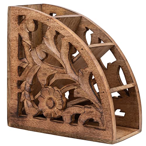Organisateur télécommande en bois 4 cases anti-perte de boîtiers