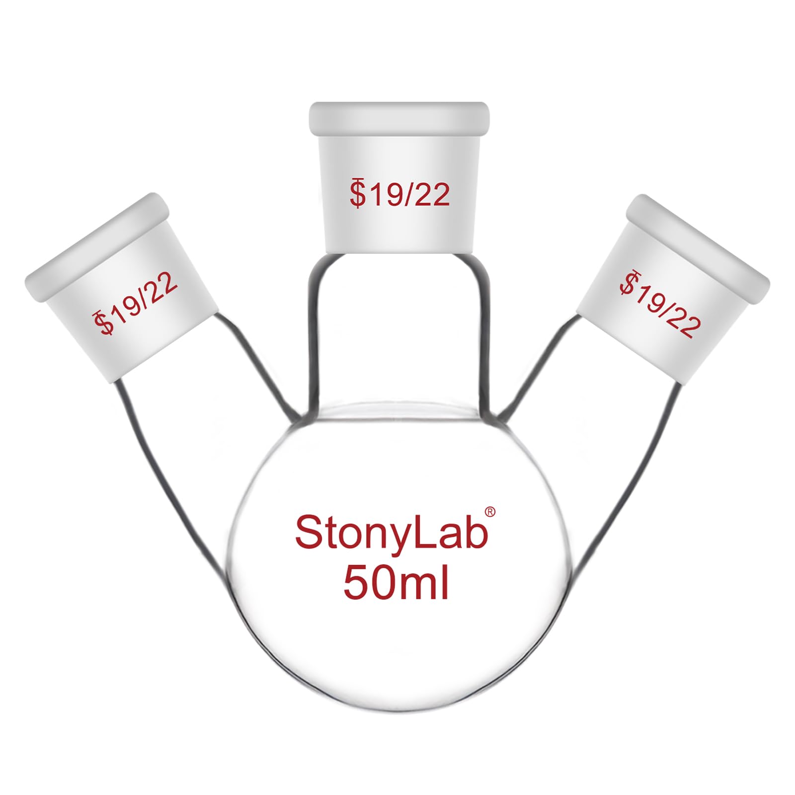 Ballon à Fond Rond Verre Borosilicaté Stonylab 100ml - 2 Cols 24/40 - Pour Laboratoire Et Chimie