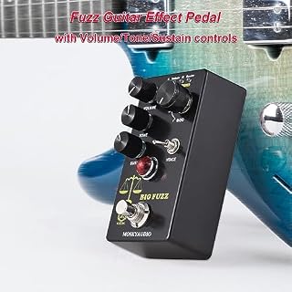 Jemora FUZZ Pédale d’effet de guitare 4 commutateurs de mode et commandes de volume/tonalité/sustain Processeur d’effet d’effet de guitare Fuzz numérique portable compact pour guitare électrique - Les Beatles, Paul McCartney, John Lennon, RIngo Starr, George Harrison Jemora FUZZ Pédale d'effet de guitare 4 commutateurs de mode et commandes de volume/tonalité/sustain Processeur d'effet d'effet de guitare Fuzz numérique portable compact pour guitare électrique – Image 6