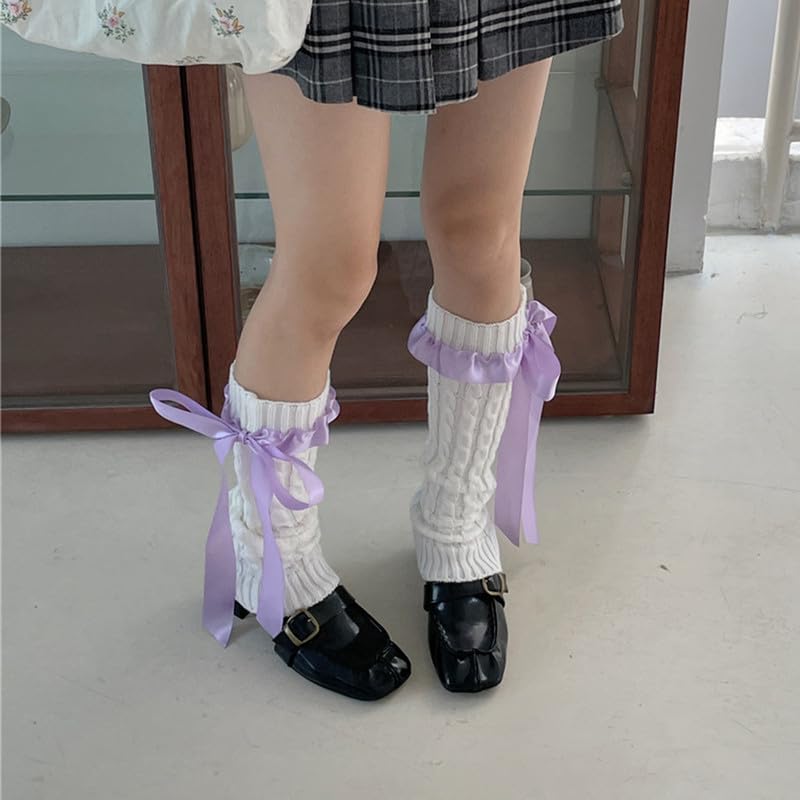 Image of Argeousgor Womens Y2k Leg warmers Ribbed Leg Socks Girls Japanese Student Harajuku Kawaii Party Juniors Socks