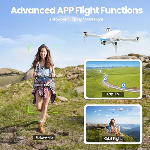 GPS Drones with Camera for Adults 4K, Brushless Motor FPV Drone with Auto Return, Follow Me,Tap Fly & Circle Fly, Under 249g, 46 Mins Flight, Foldable Drone for Adults Beginners - Image 5