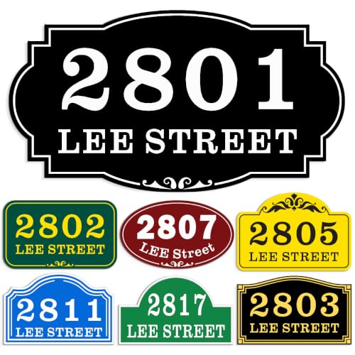 Personalized House Numbers Address Plaque Mailbox Address Signs for Houses